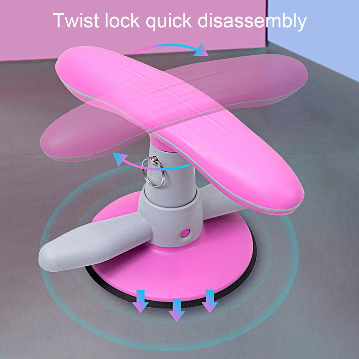 Sit-Up Exercise Bar Pressure Resistance Sit-Up Exercise Bar Pink