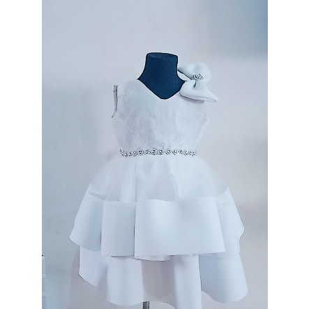 White Star Party Dress For Girls