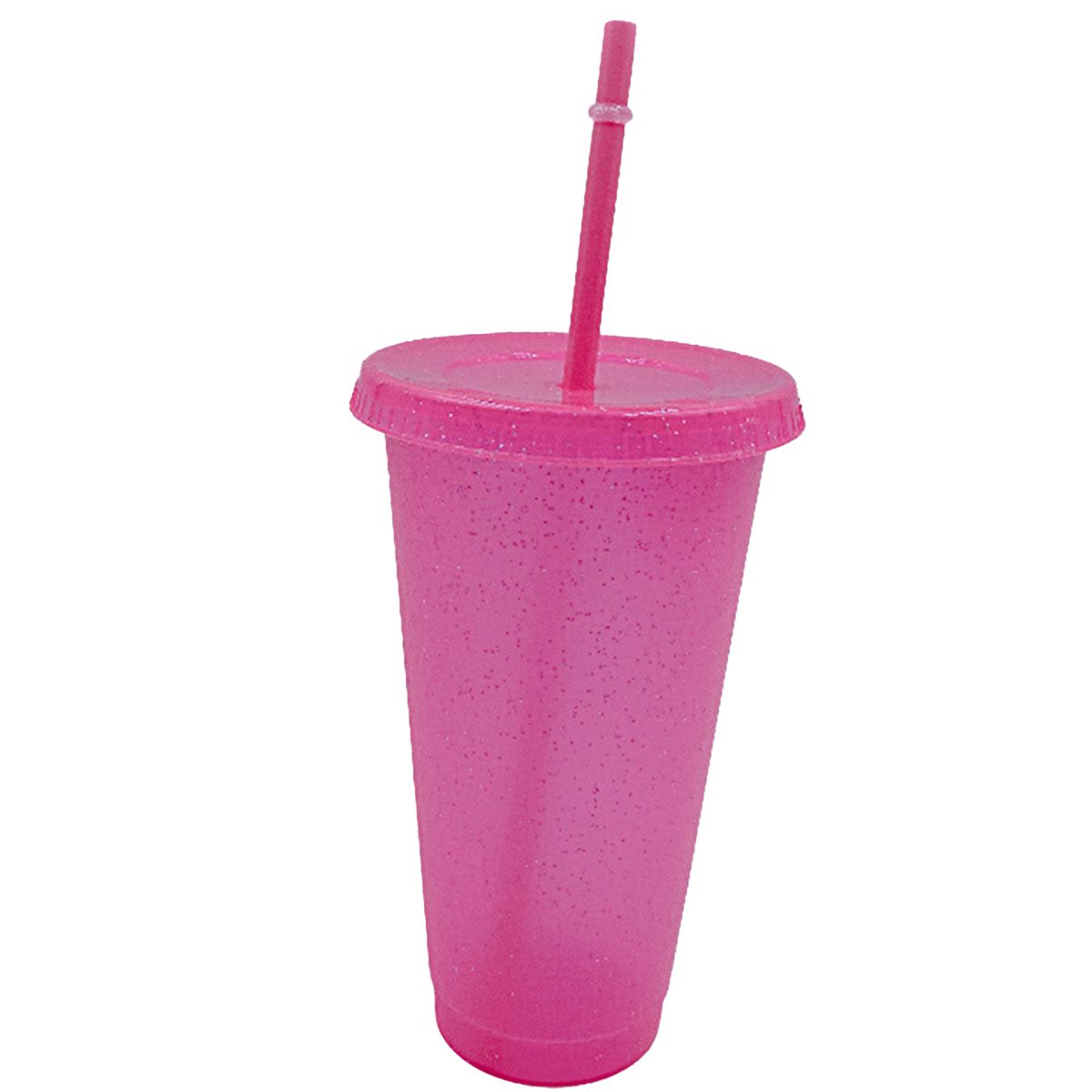 Water Bottle Portable Reusable PP Girl Sequined Glitter-Pink