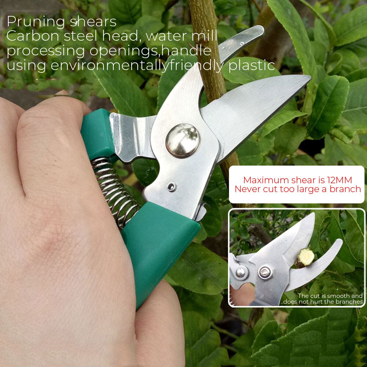 5PCS Garden Tool Set Grafting Pruning Shovel Rake Weeding Harrow Spray Bottle With Storage Box Antique White