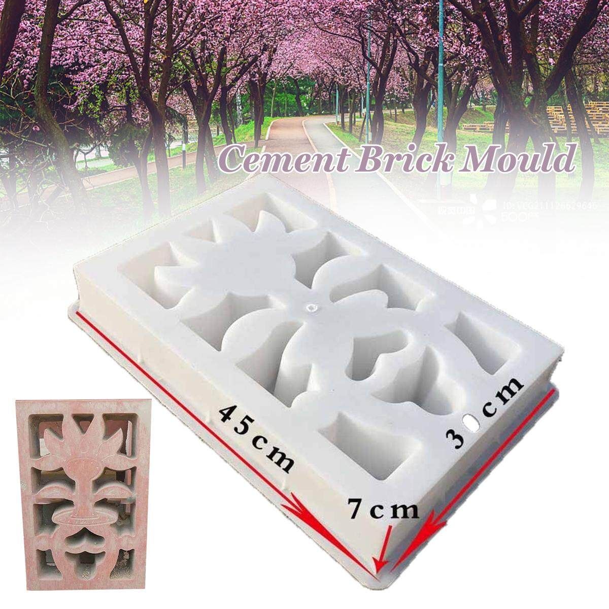 New Antique Window Flower Cemen Brick Plastic Mould Concrete Pool Fence 45*32cm