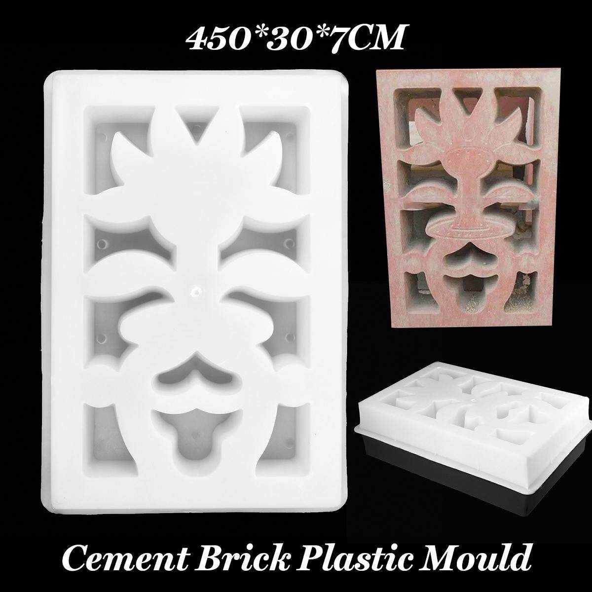 New Antique Window Flower Cemen Brick Plastic Mould Concrete Pool Fence 45*32cm