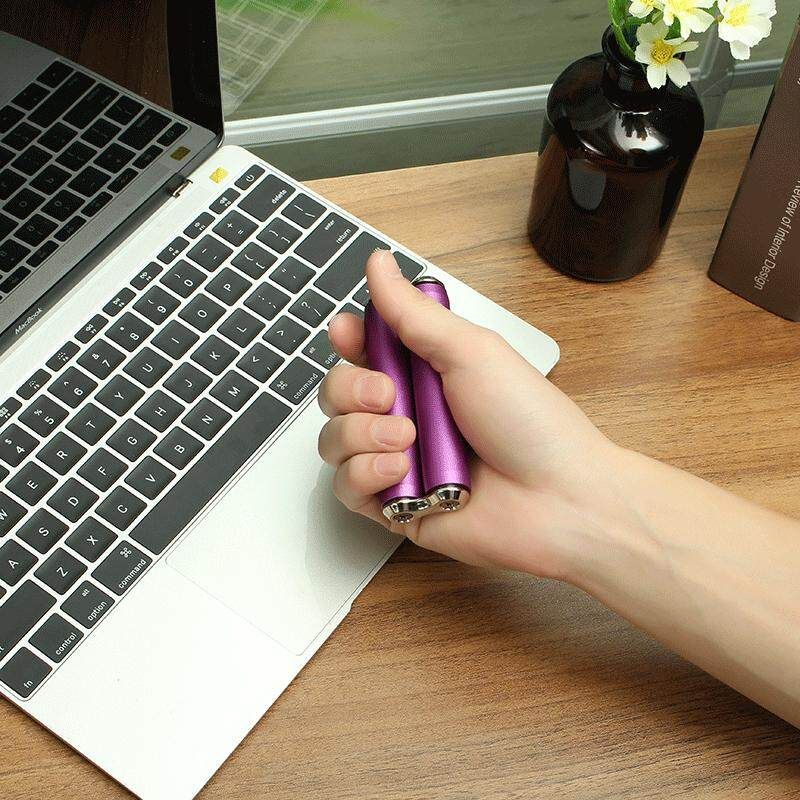 Cool Aluminum Alloy Hand Massager Rotating Wheel For Kids Families Reduce Stress Toys Violet