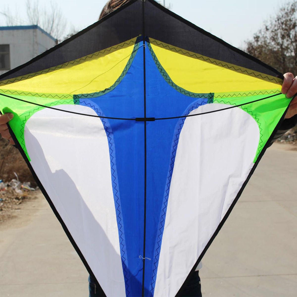 Rainbow Fly Kites With String Durable Rhombus Kite For