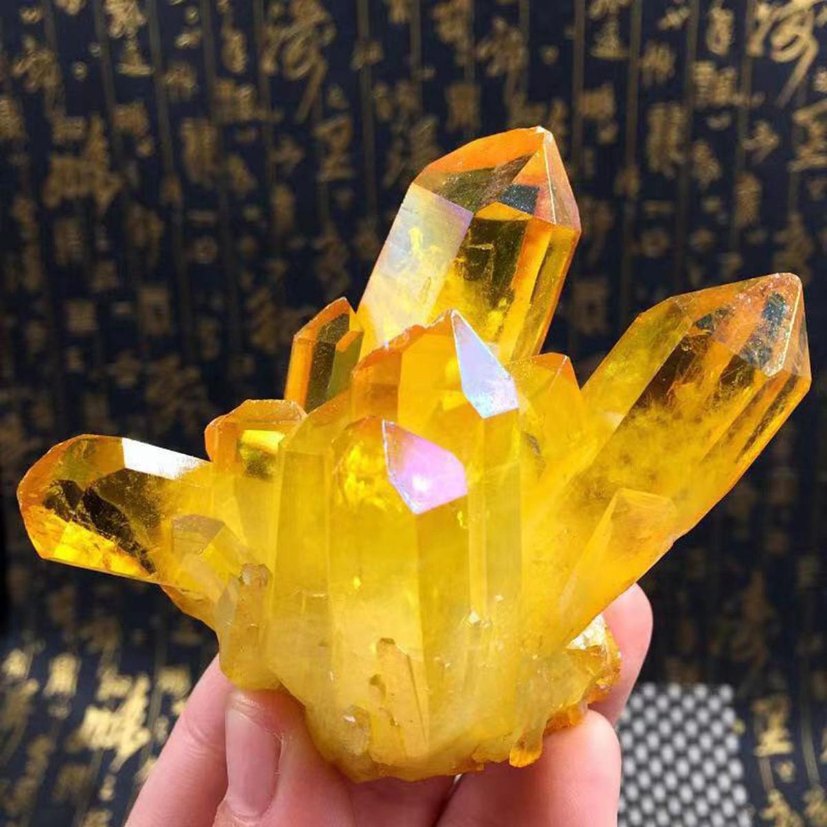 Natural Citrine Crystal Original  Degaussing  Fish Tank  Feng Shui Small Ornaments