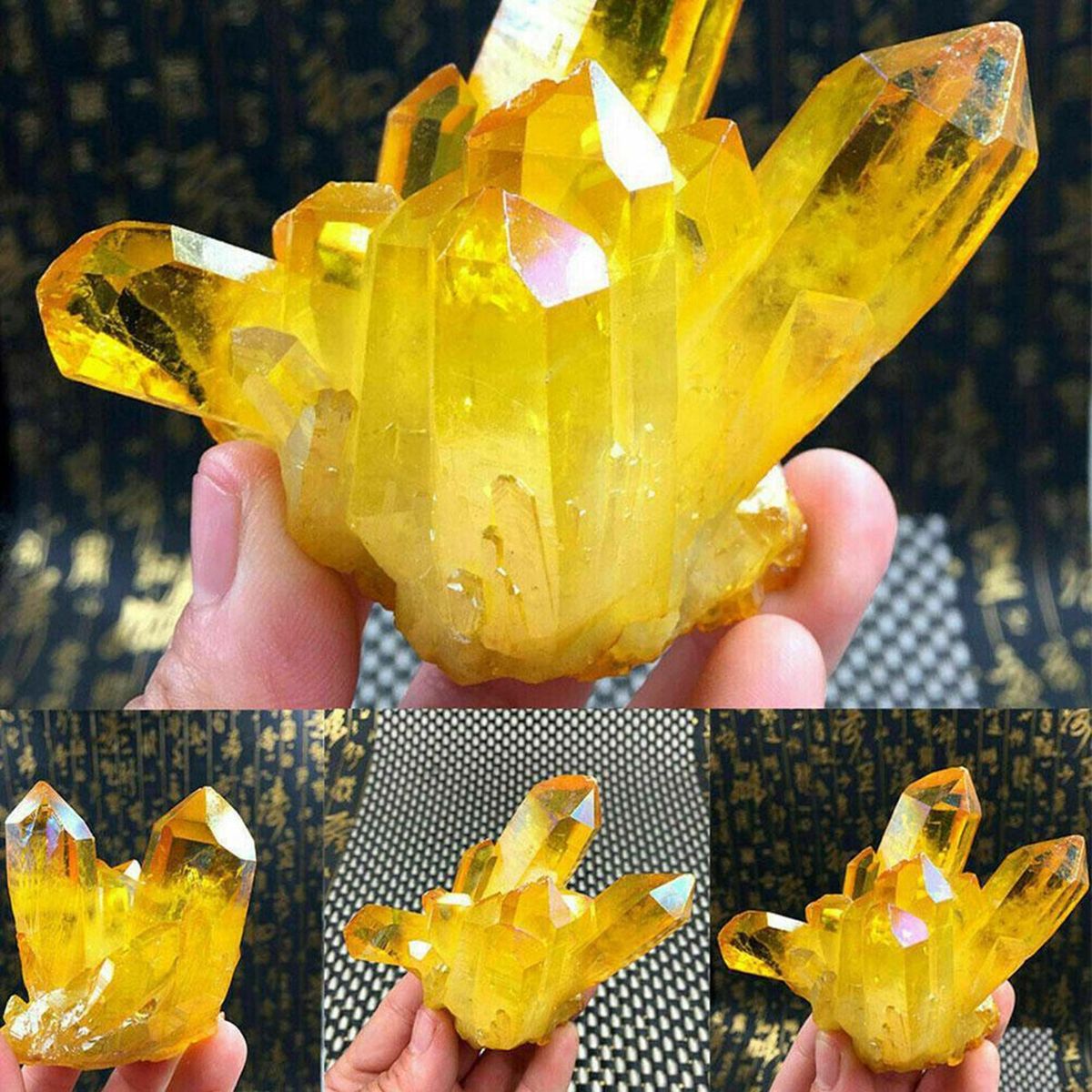 Natural Citrine Crystal Original  Degaussing  Fish Tank  Feng Shui Small Ornaments
