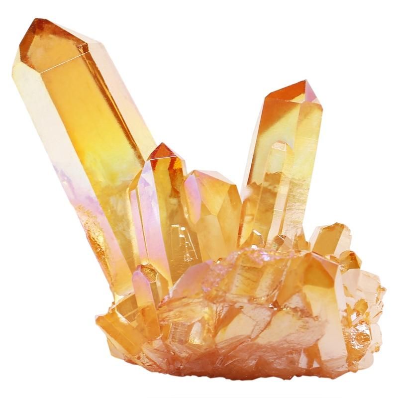 Natural Citrine Crystal Original  Degaussing  Fish Tank  Feng Shui Small Ornaments