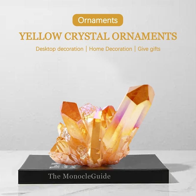 Natural Citrine Crystal Original  Degaussing  Fish Tank  Feng Shui Small Ornaments