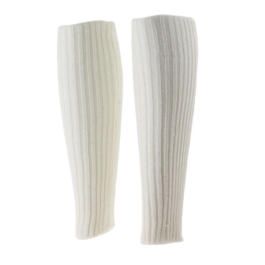 Women's Winter Warm Knit Leg Warmer Crochet Leggings Dance Boot White