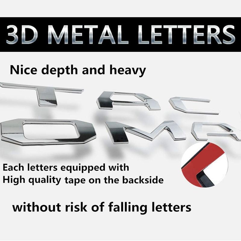 3d Raised Tailgate Insert Letters Emblem For Toyota Tacoma