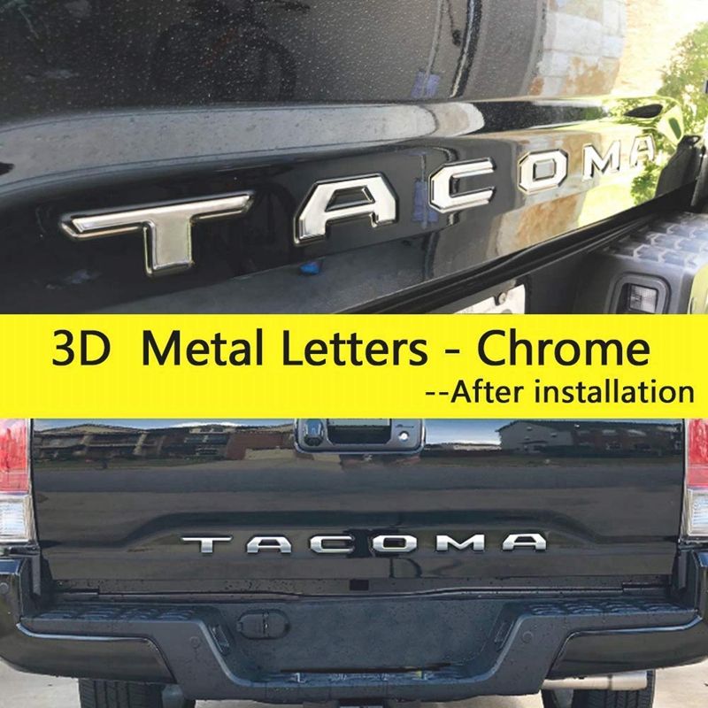 3d Raised Tailgate Insert Letters Emblem For Toyota Tacoma