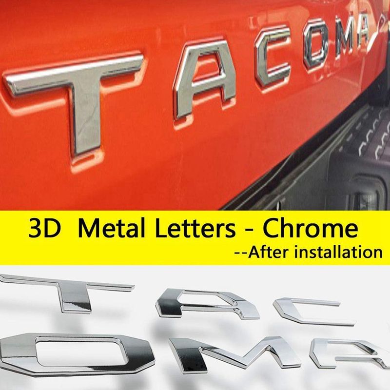 3d Raised Tailgate Insert Letters Emblem For Toyota Tacoma