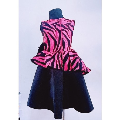 Pattern Dress For Girls - Pink