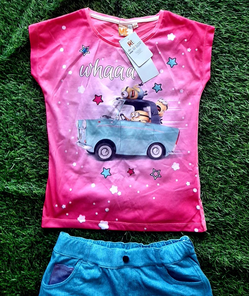 Girls Despicable Me 2 Piece Casual Short/Top Set