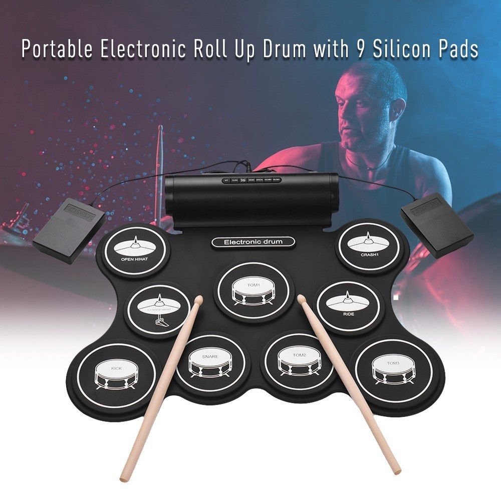 Portable Stereo Digital Electronic Roll Up Drum Kit 9