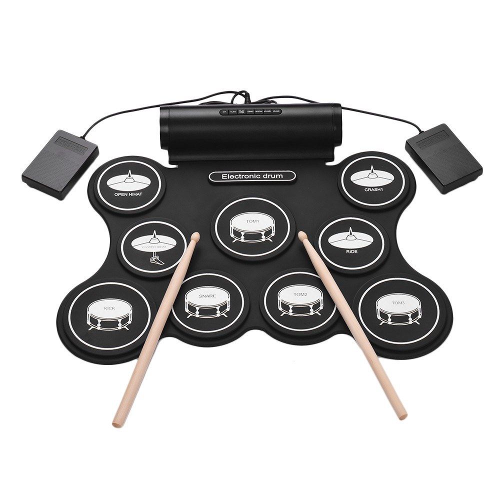 Portable Stereo Digital Electronic Roll Up Drum Kit 9