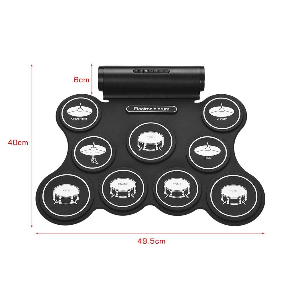 Portable Stereo Digital Electronic Roll Up Drum Kit 9