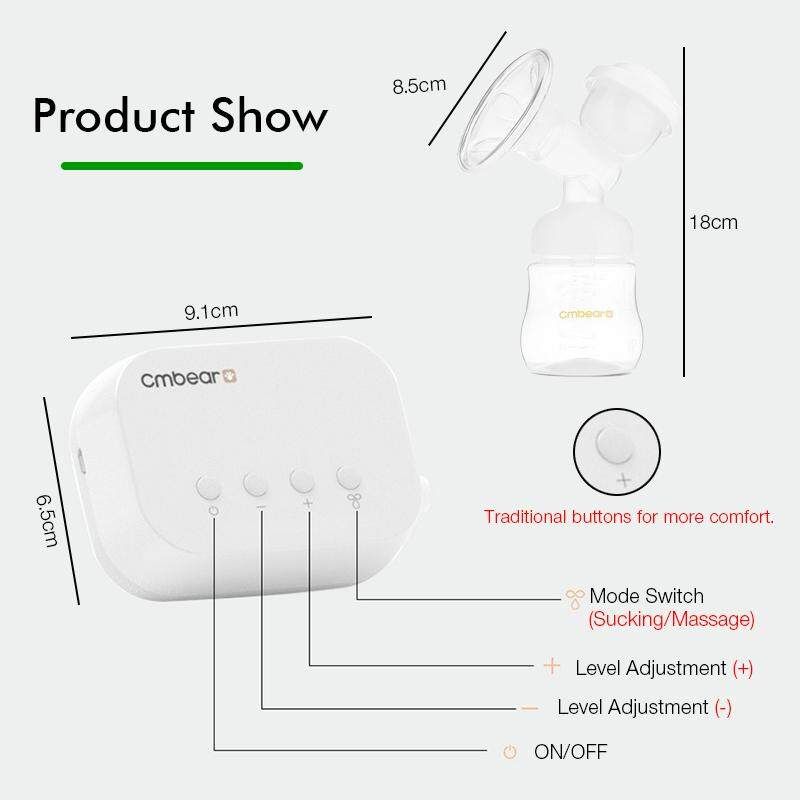 Electric Double Pump Suction Enlarger Breastpump Mom Milk Extractor USB