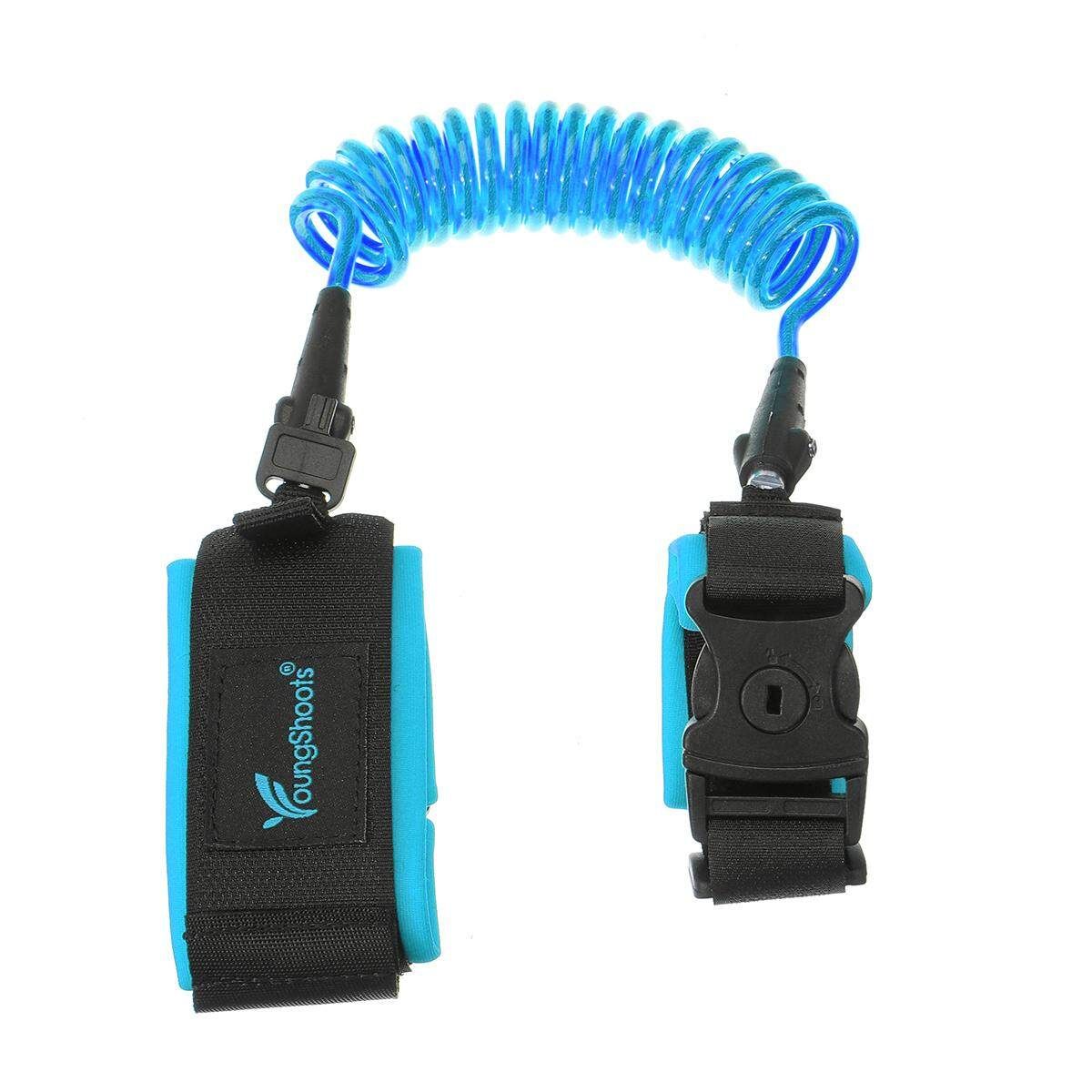1.5m Kids Baby Harness Anti-Lost Wrist Band Child Safety Strap Waist Leash With Lock Blue 1.5 M Lock