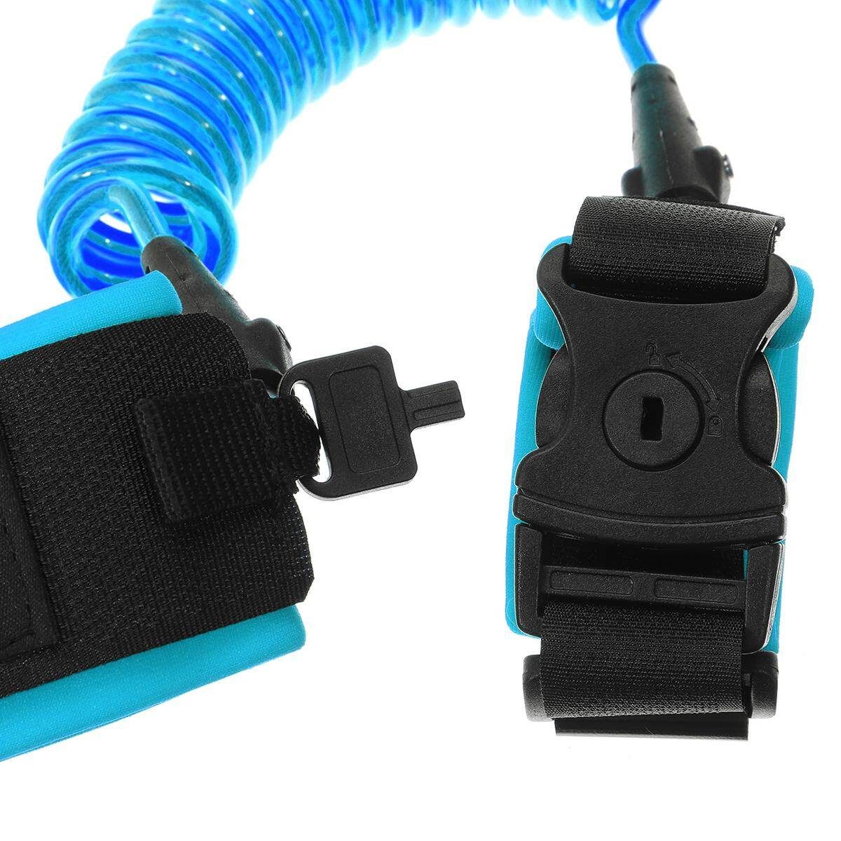 1.5m Kids Baby Harness Anti-Lost Wrist Band Child Safety Strap Waist Leash With Lock Blue 1.5 M Lock