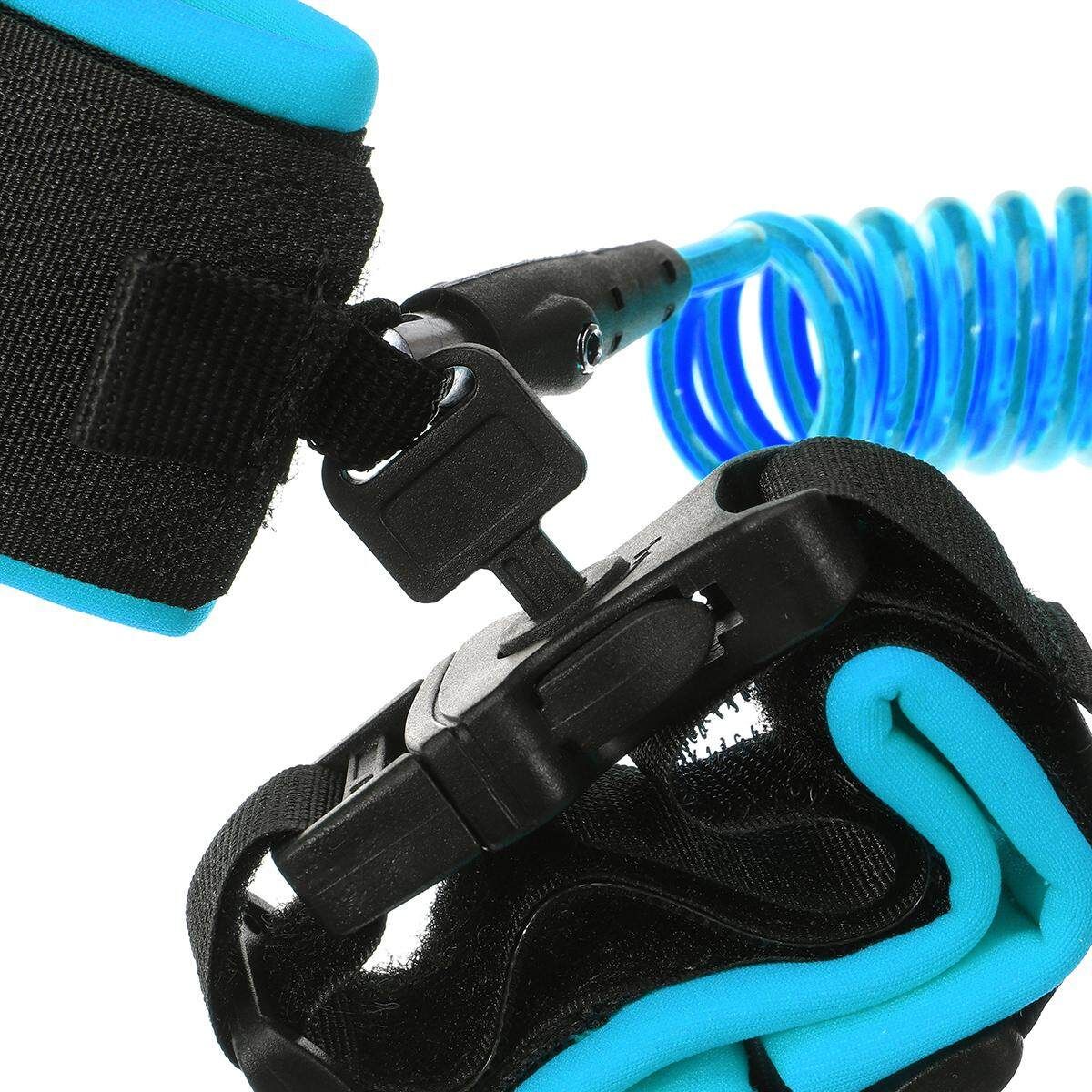 1.5m Kids Baby Harness Anti-Lost Wrist Band Child Safety Strap Waist Leash With Lock Blue 1.5 M Lock