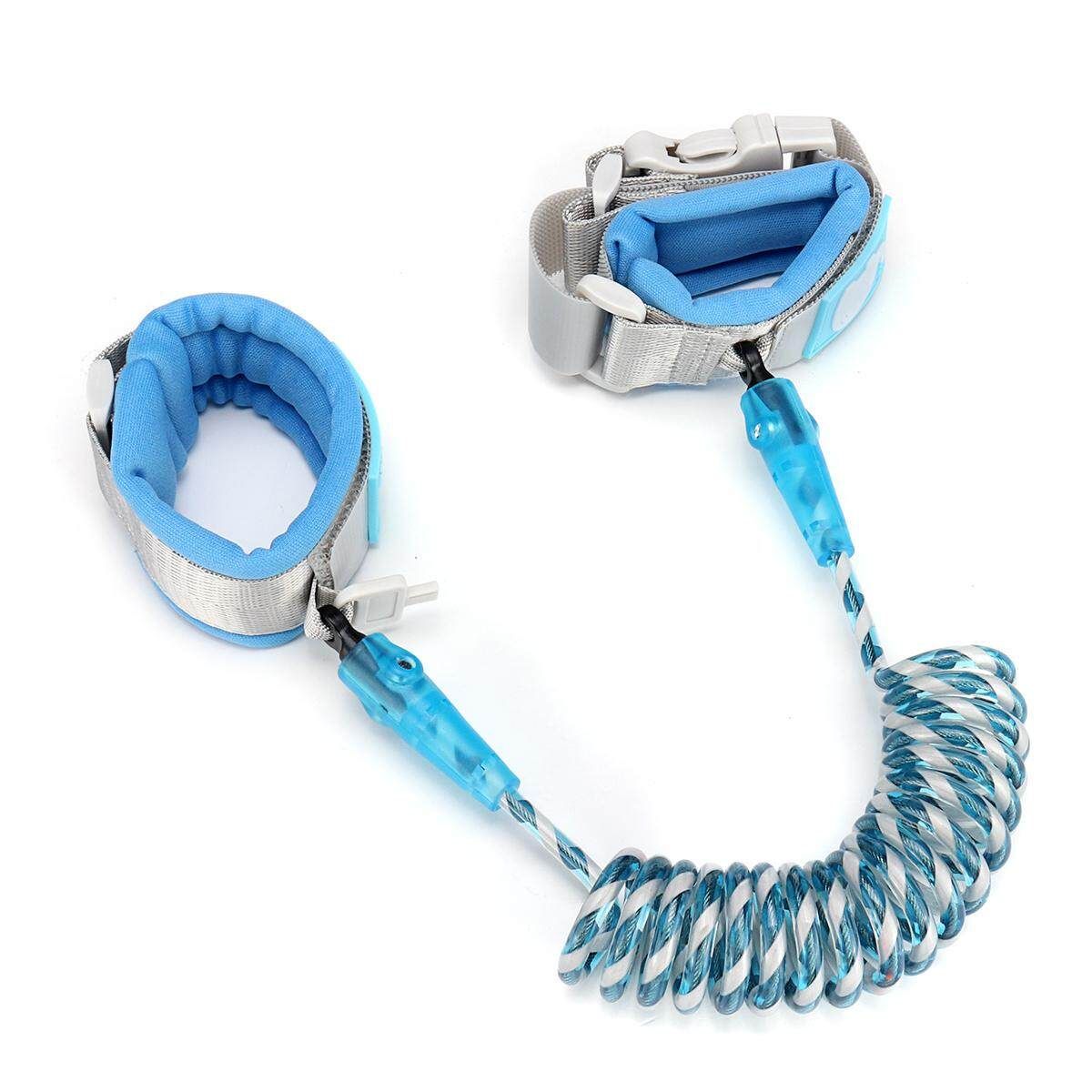 1.5M Kids Safety Rope Lock Anti-lost Night Reflective Harness Wristband Child Leash Blue