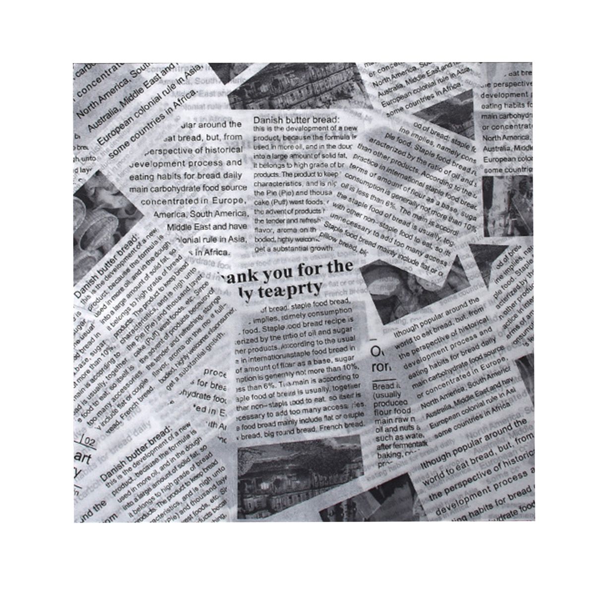 100Pcs Baking Blotting Paper English Letters Hamburger Paper White