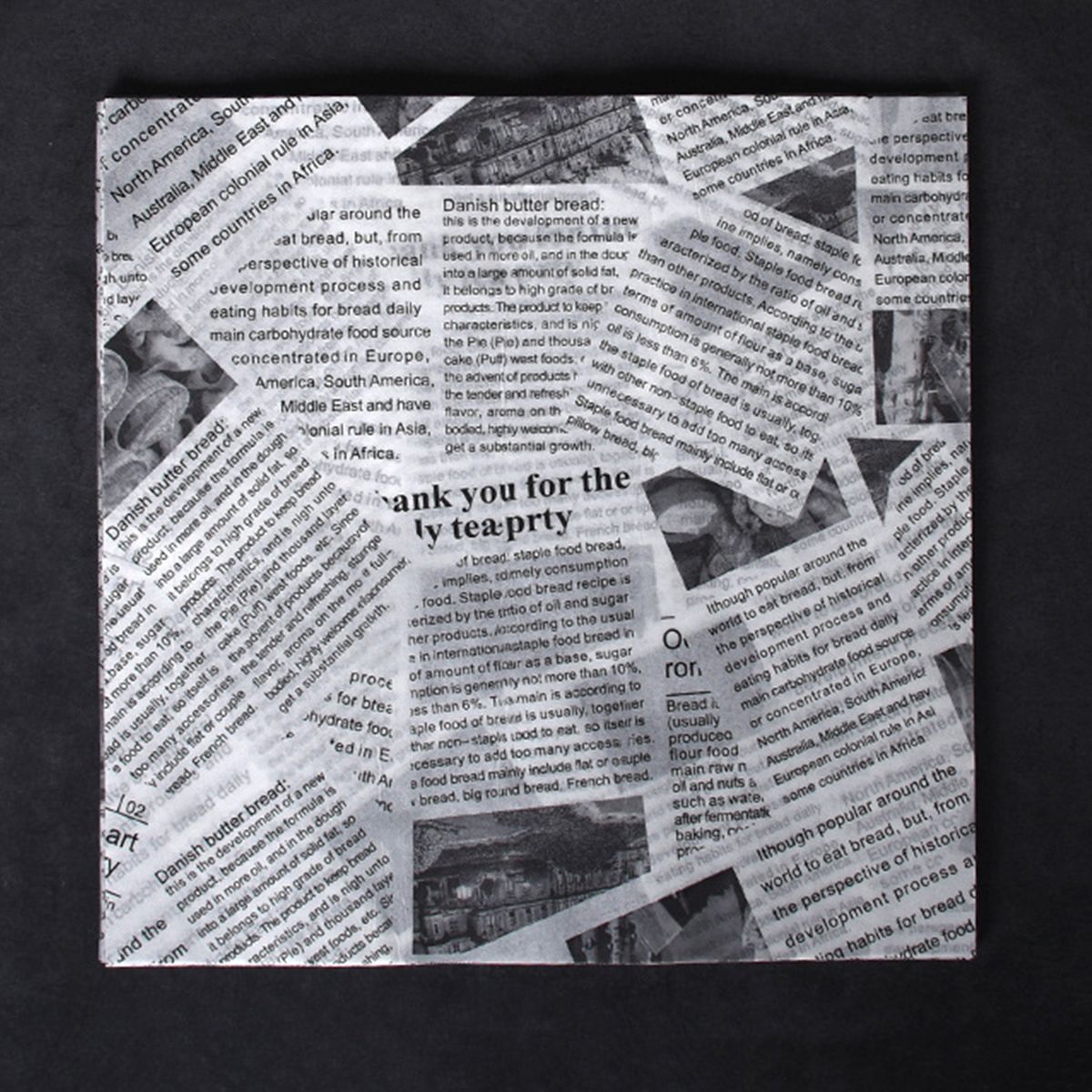 100Pcs Baking Blotting Paper English Letters Hamburger Paper White