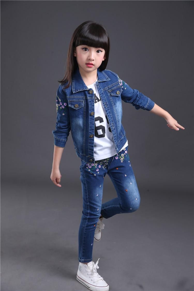 Girl Cowboy Leisure Suit Girl  Jacket+Pants