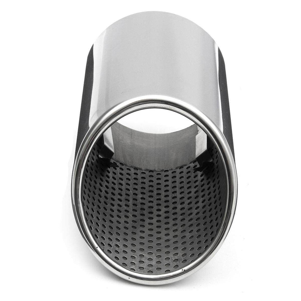 2PCS Car Sliver Chrome Rear Exhaust Mufflfer Tail Tip Pipes 304 For AUDI Q7 3.0