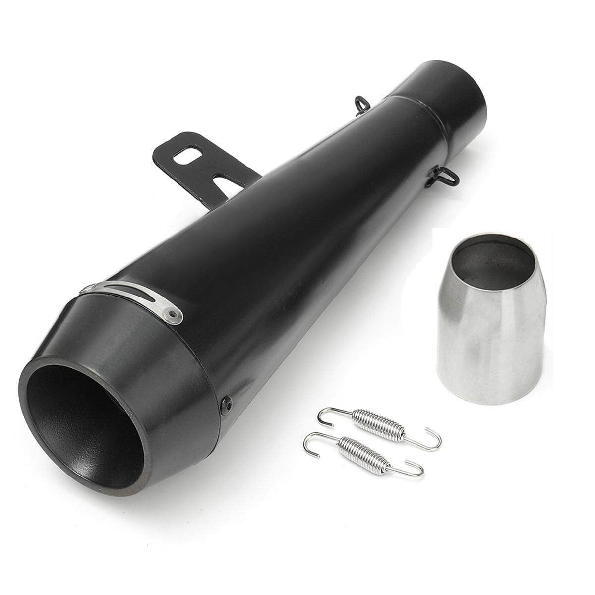 Universal Black Exhaust Muffler Pipe Slip On Motorcycle Street Bike 38-51 Black Black