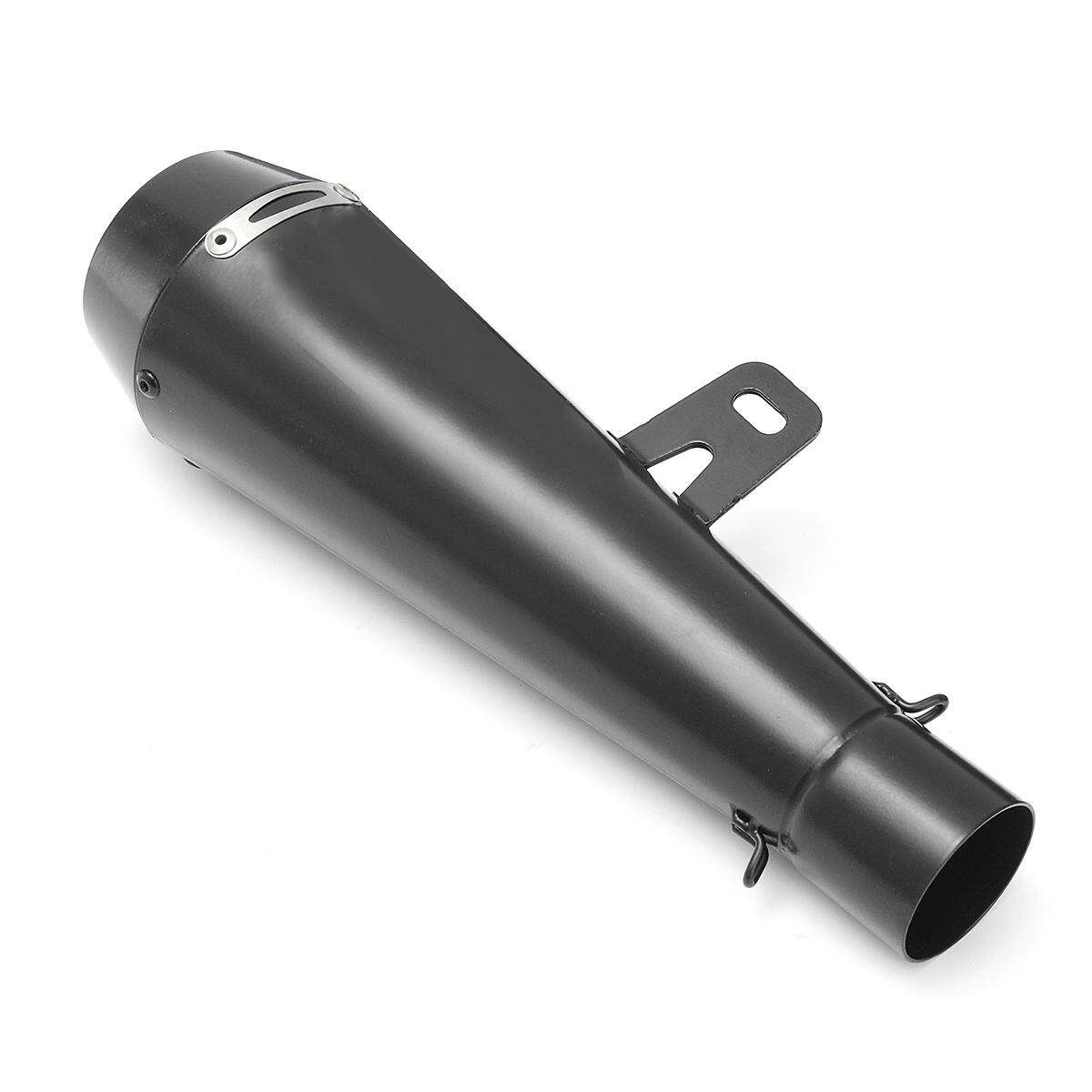 Universal Black Exhaust Muffler Pipe Slip On Motorcycle Street Bike 38-51 Black Black