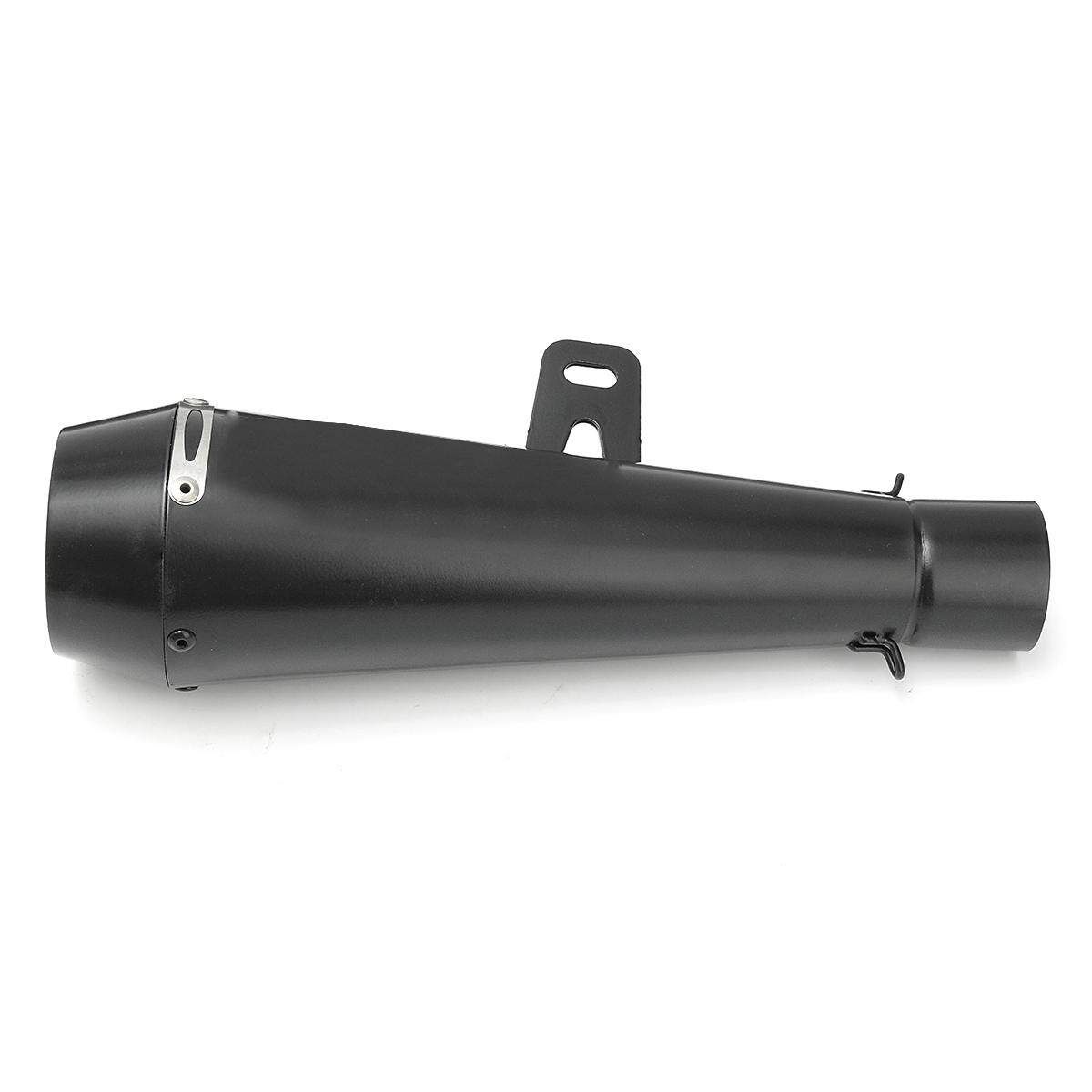 Universal Black Exhaust Muffler Pipe Slip On Motorcycle Street Bike 38-51 Black Black
