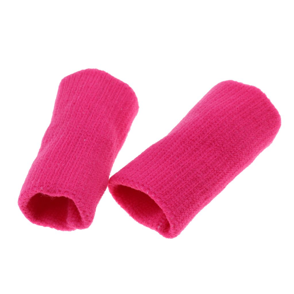 5Pcs Sport Stretchy Finger Protector Sleeves Support For Rose Red