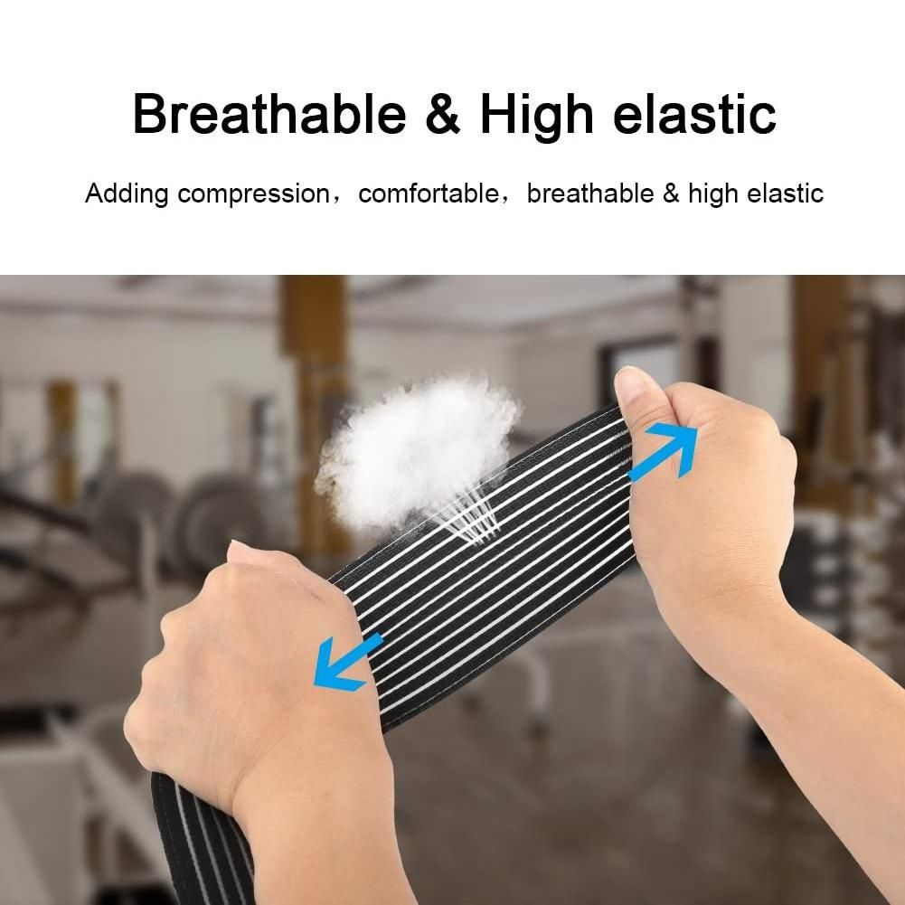 Extra Long Elastic Knee Wrap Compression Bandage Brace Support Elastic Knee Compression Bandage Wraps for Legs Movement