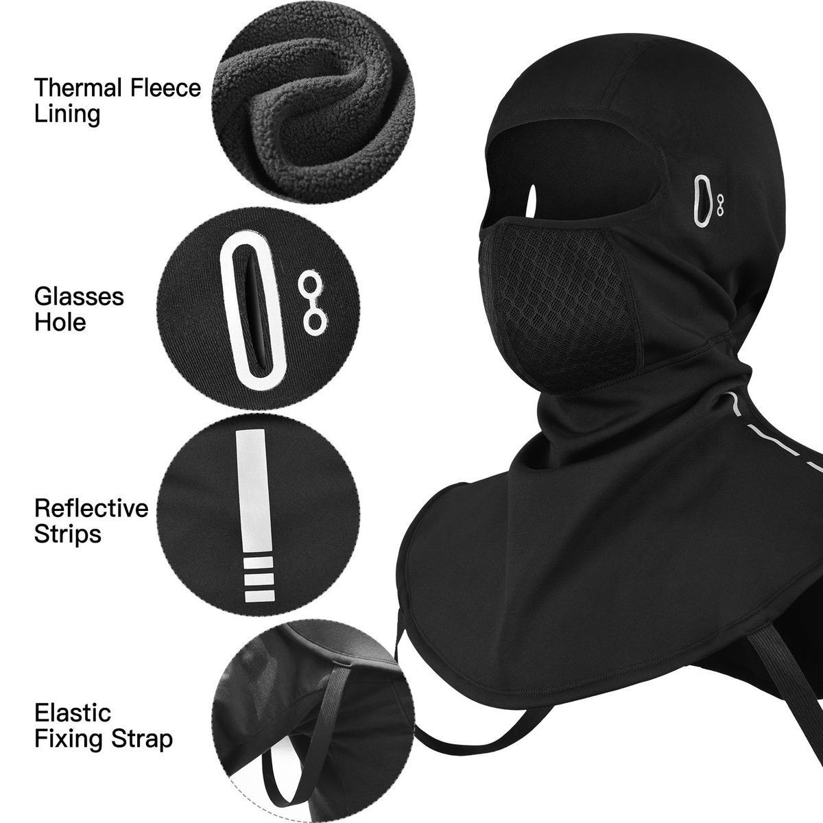 Winter Ski Mask Thermal Cycling Windproof Face Cover for Men Women Outdoor Sports Cycling Skiing Snowboarding Motorcycling