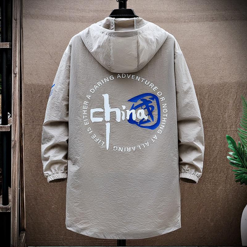 2023 Summer Hooded Light Long Jacket Men Sun Protection Clothing Fishing Hunting Clothes Quick Dry Male Windbreaker Plus 4XL