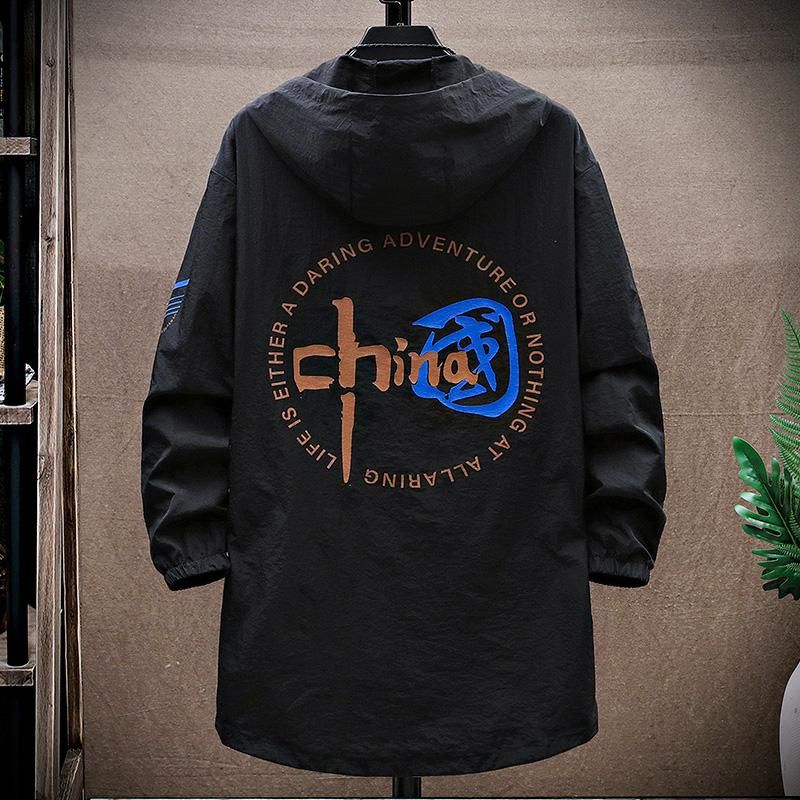 2023 Summer Hooded Light Long Jacket Men Sun Protection Clothing Fishing Hunting Clothes Quick Dry Male Windbreaker Plus 4XL