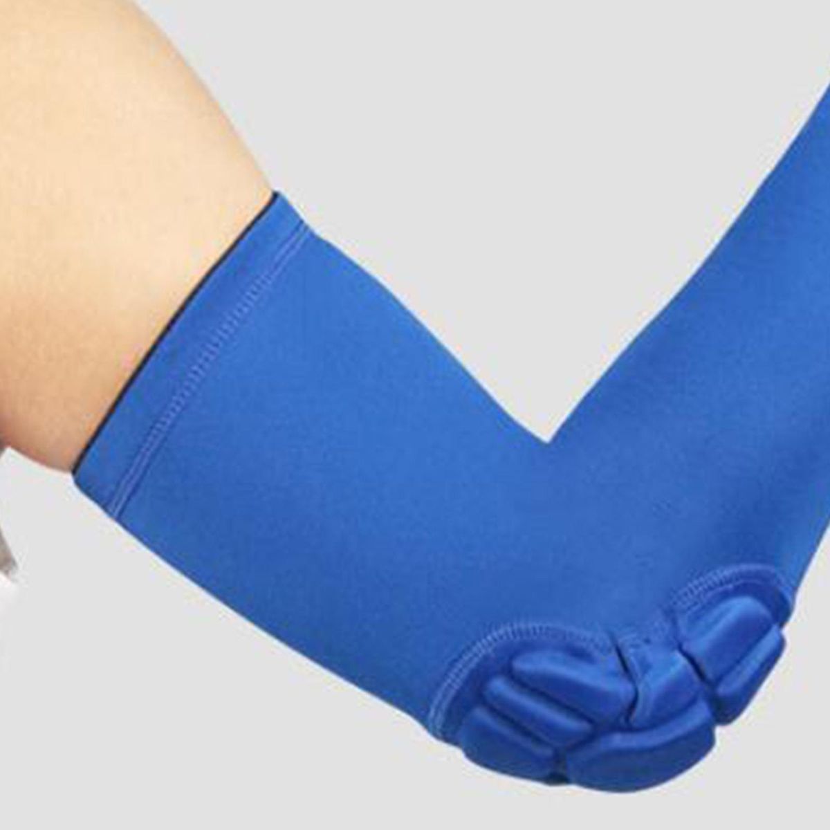 1PC Elbow Pad Crashproof AntiSlip Stretchy Padded Arm Sleeve Blue M