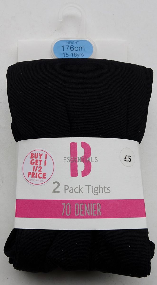 2 Pack Girls 70 Denier Velvet  Pantyhose Tight