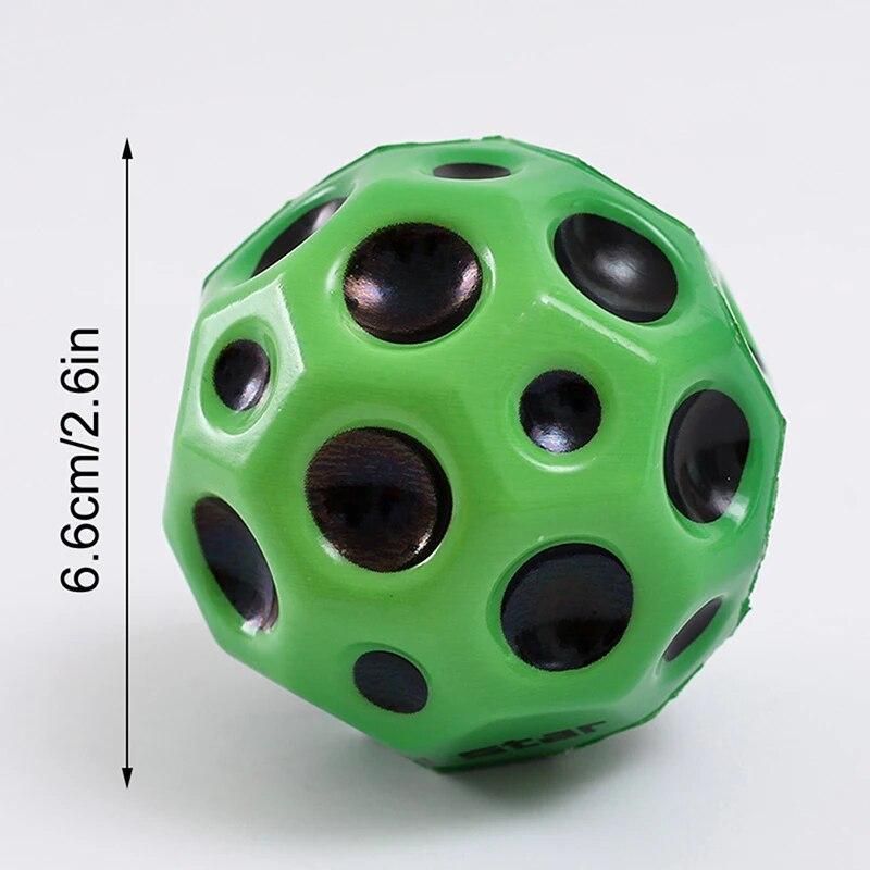 Useful Hole Ball Soft Bouncy Ball Anti-fall Moon Shape Porous Bouncy Ball Kids Indoor Toy  Ergonomic Design