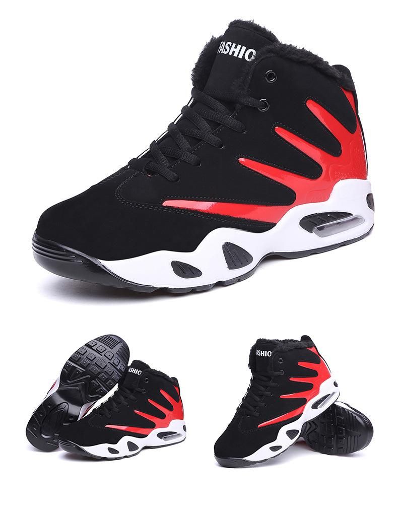 Men's Sneakers Basketball Shoes Leather Sneakers Red