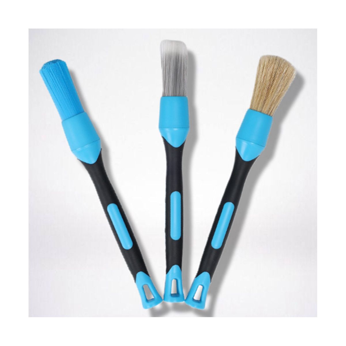 3Pcs Auto Detail Brush Kit, Soft Car Detail Brushes for