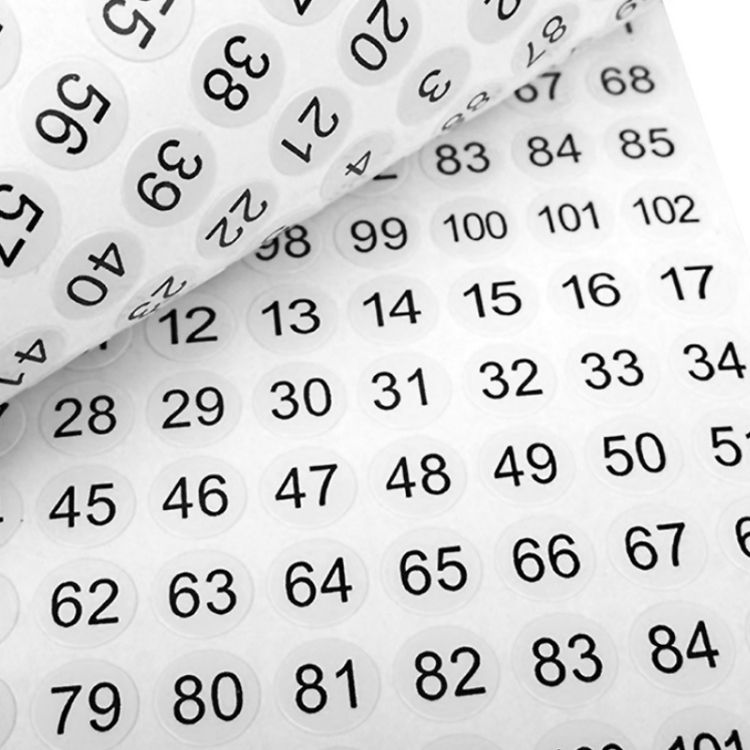 100 PCS Clothes Footwear Size Label Sticker, Multicolor Delivery, Diameter: 15mm