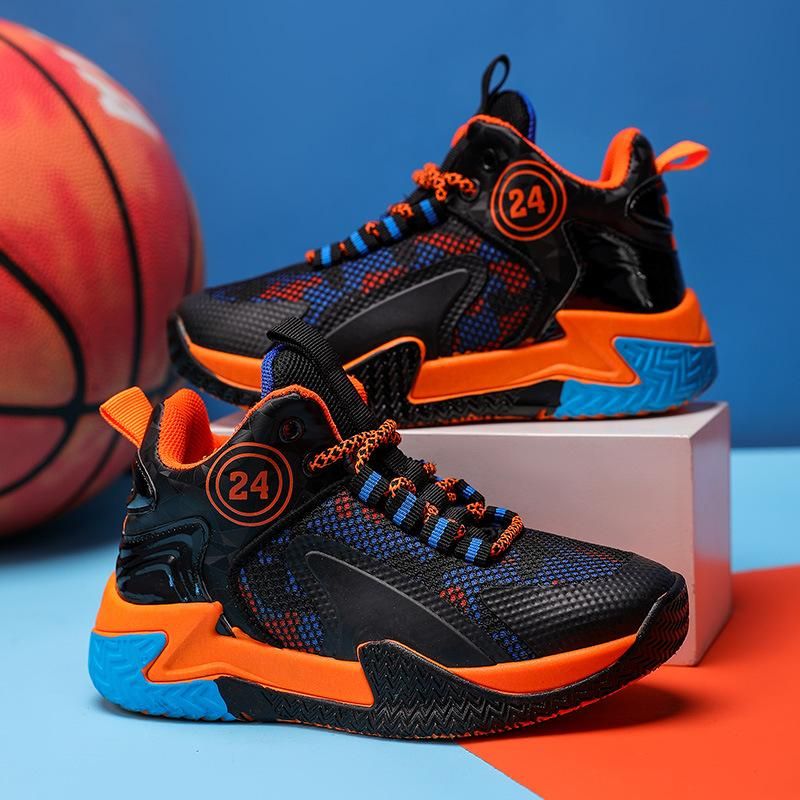 Boys basketball shoes non-slip running basketball shoes Black