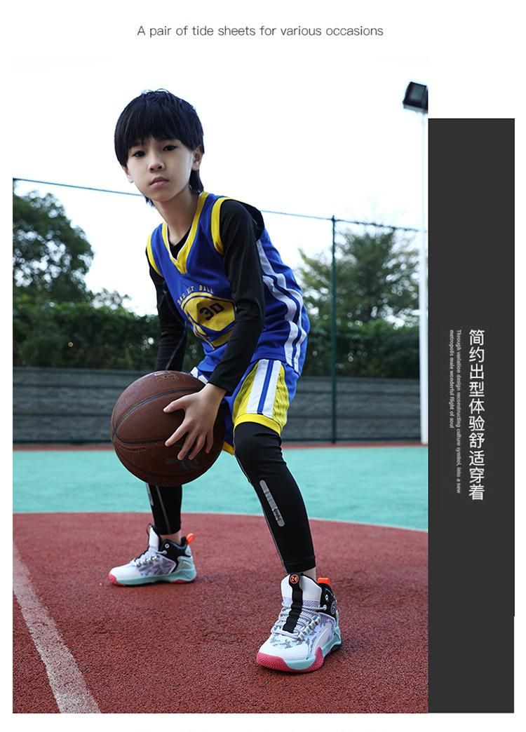Boys basketball shoes non-slip running basketball shoes Black