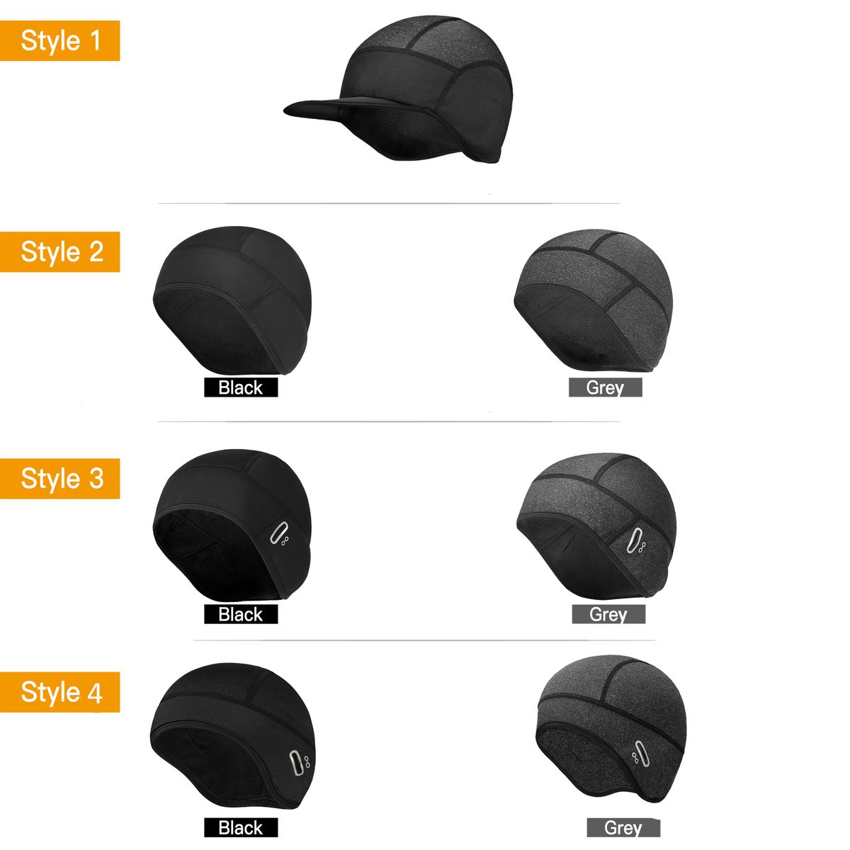 Men Women Cycling Cap Windproof Fleece Bandana Winter Cap