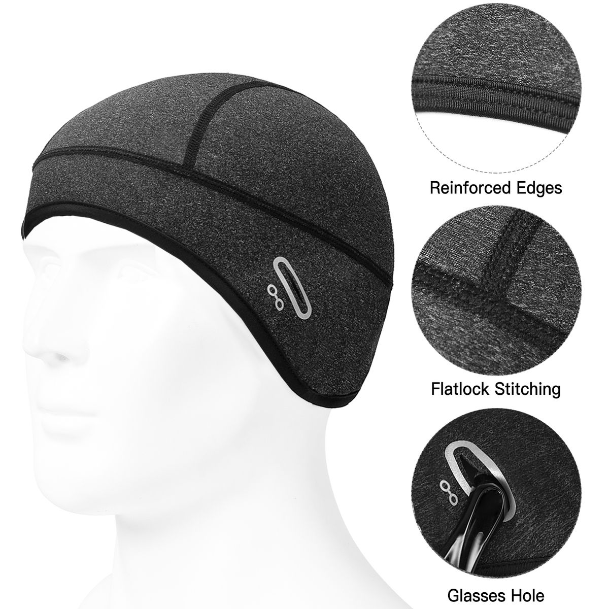 Men Women Cycling Cap Windproof Fleece Bandana Winter Cap