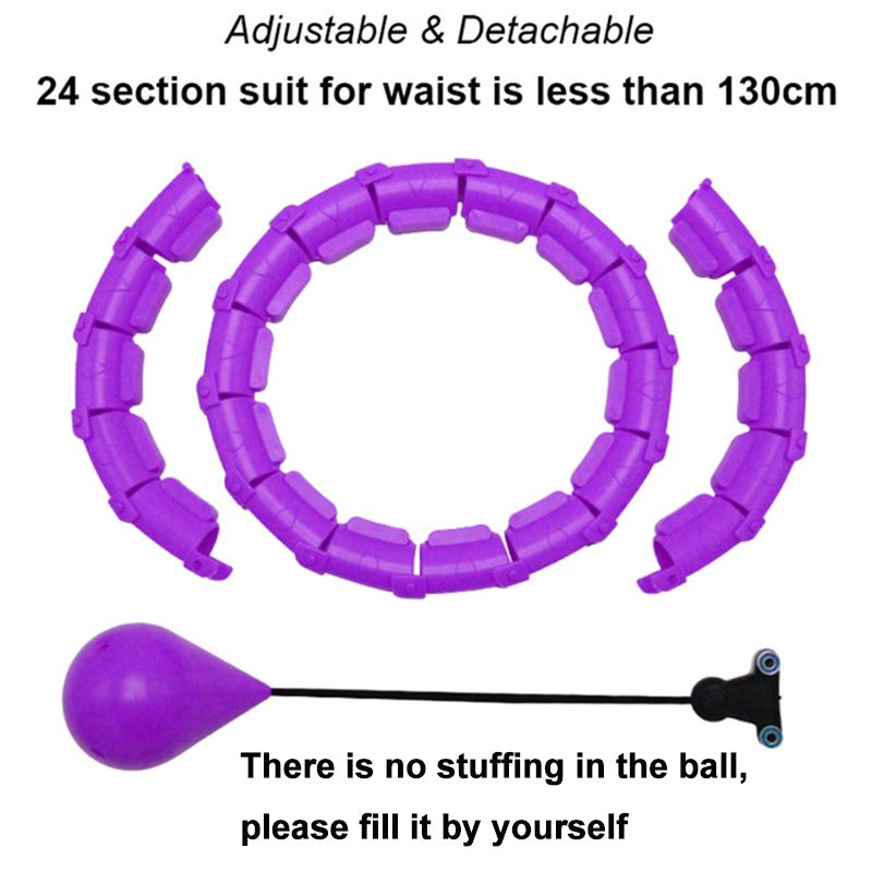 ZK50 Sport Hoops Abdominal Thin Waist Exercise Detachable Massage Gym Home Training-purple
