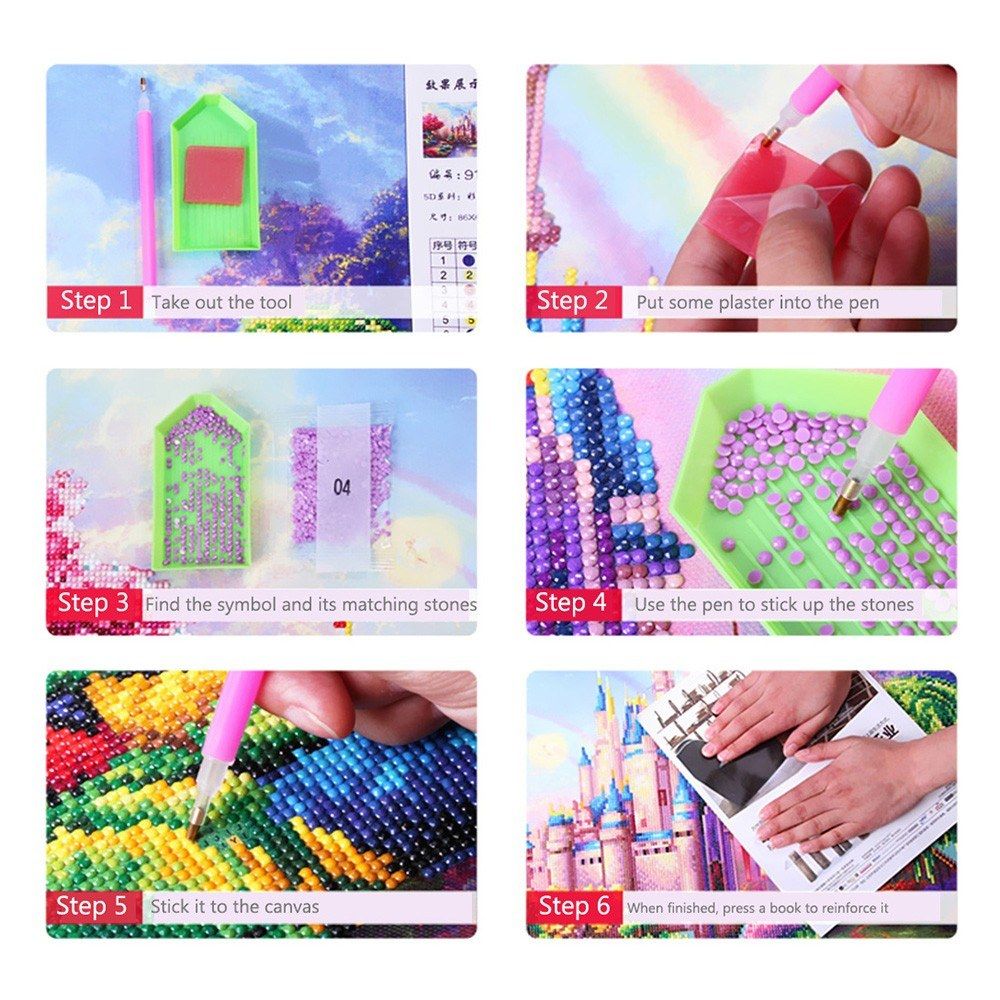 22Pcs 5D DIY Diamond Painting Tools Kit Roller Embroidery